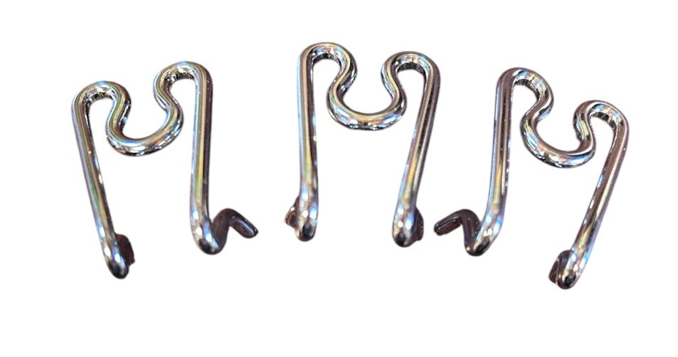 Lot Of 3 Herm Sprenger OEM Chrome Plated Steel Extra Links Prong Collar 2.25mm