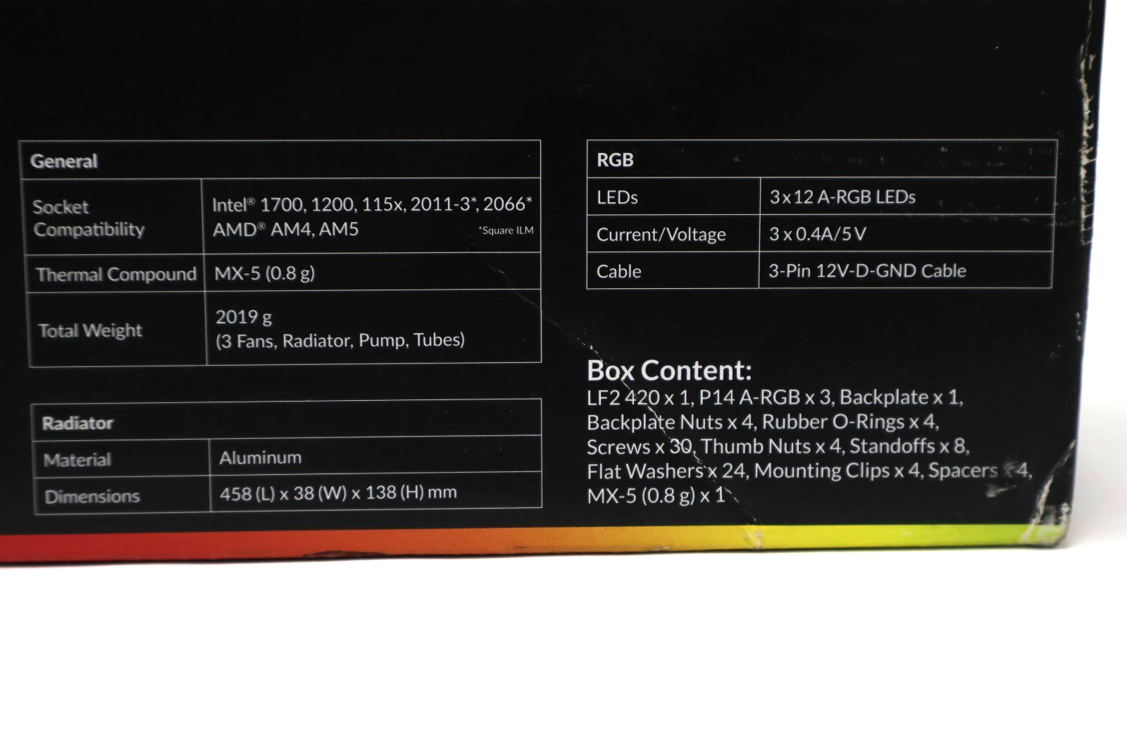 ARCTIC Liquid Freezer II 420 A-RGB Water Cooler Black (OEM) ACFRE00109A NEW