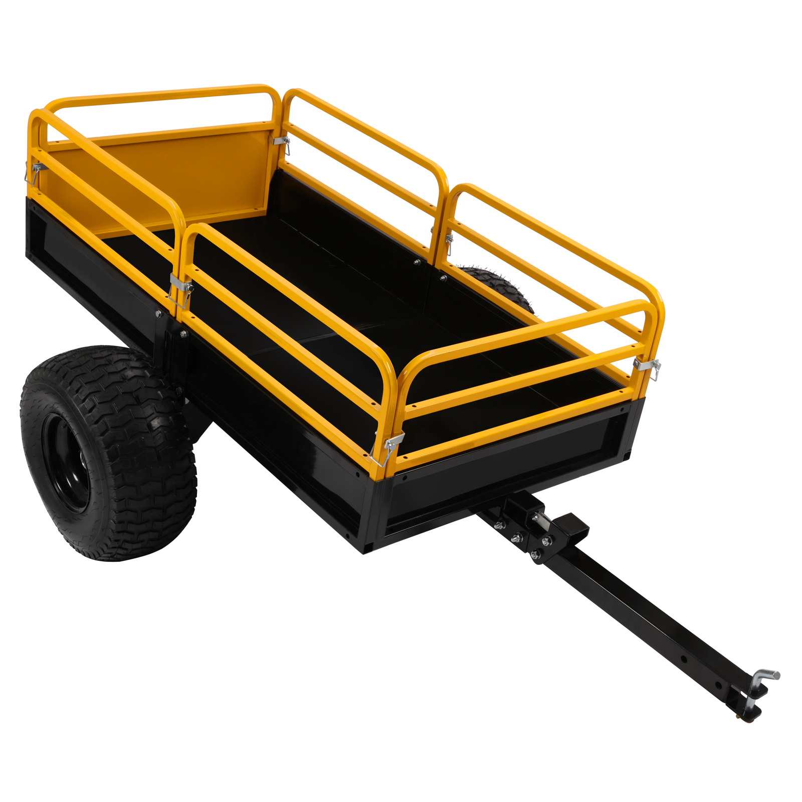 For ATV / UTV Heavy Duty Utility Cart Cargo Trailer Tow Behind Dump Cart 1600lbs