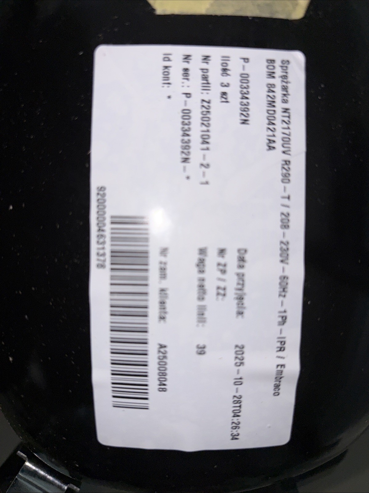 Embraco NT2170UV Compressor Air Compressor