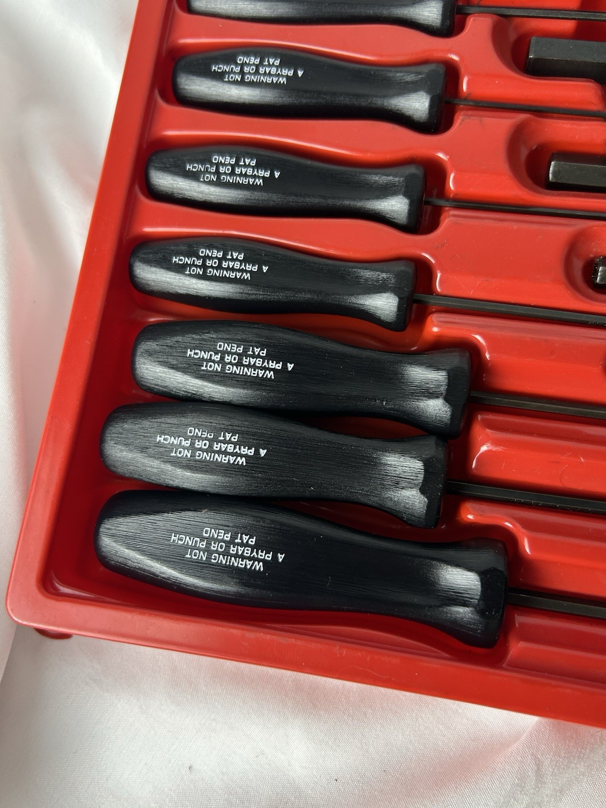 RARE Snap-On Hex Allen Wrench Set SDA5B-SDA24B Black Handles 13 Piece