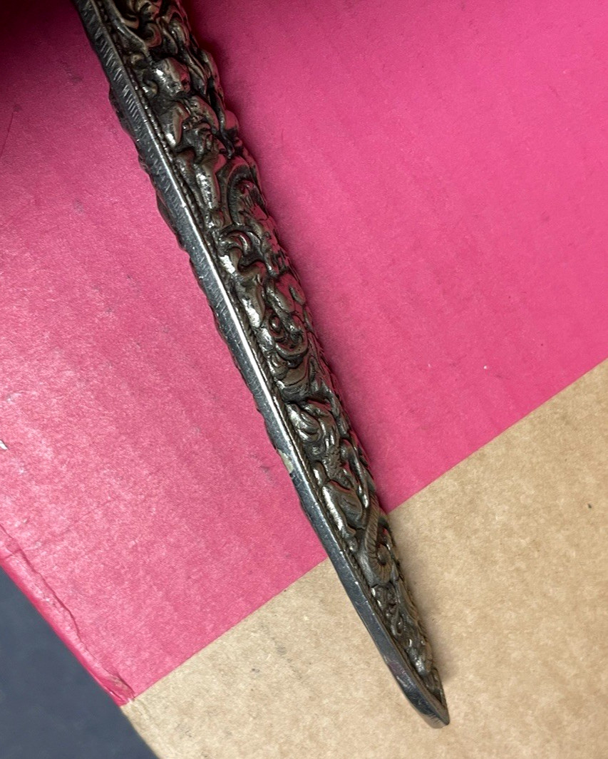 SILVER DAGGER REPLICA 19TH CENTURY GROTESQUE ARABESQUE HANS HOLBEIN ITALY