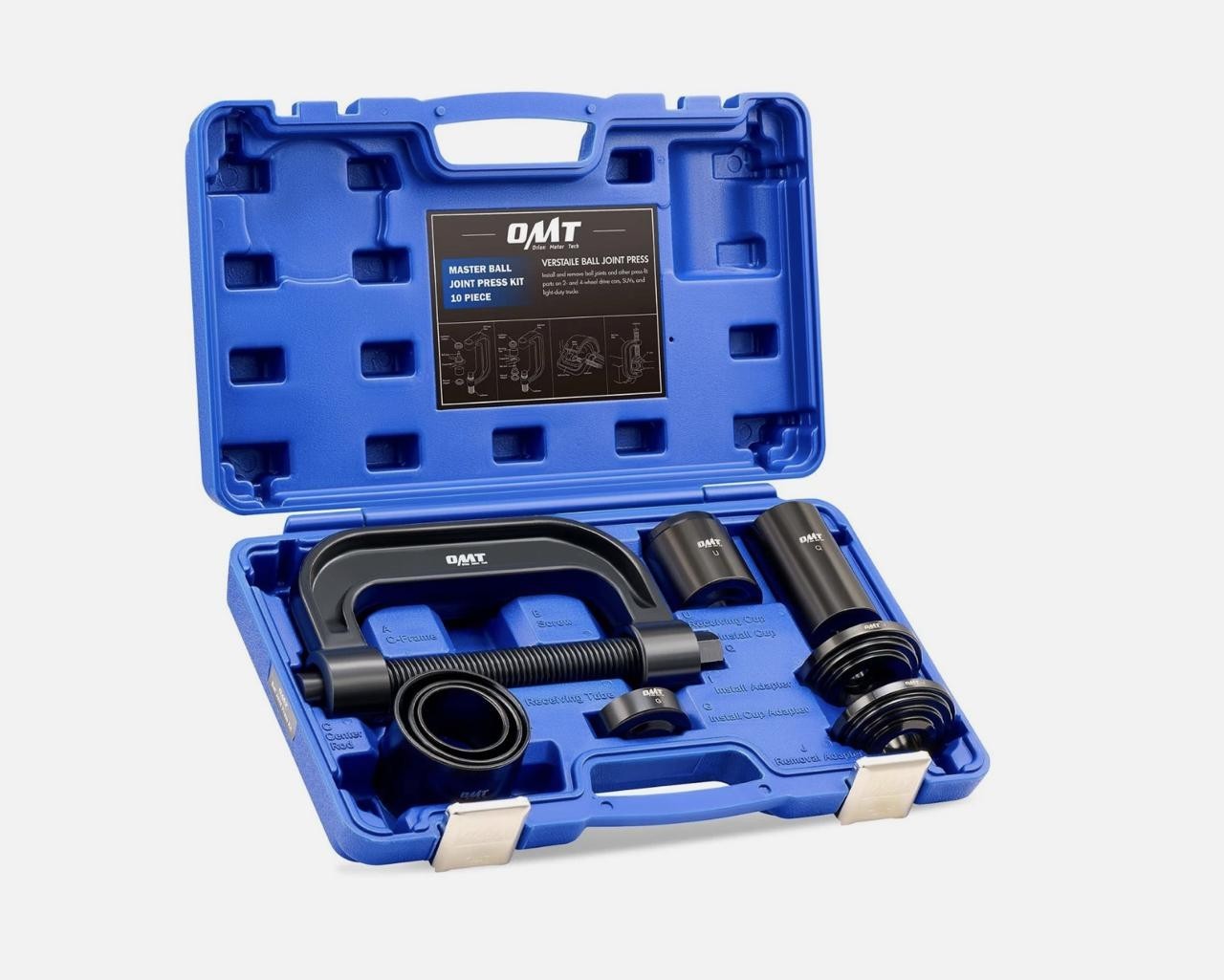 10pc Heavy Duty 4 in 1 Ball Joint Press U Joint Removal Tool Kit w 4 x 4 Adapter