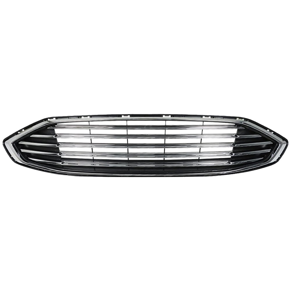 Front Bumper Cover Grille Assembly Kit Set For 2017 2018 Ford Fusion w/Fog Light