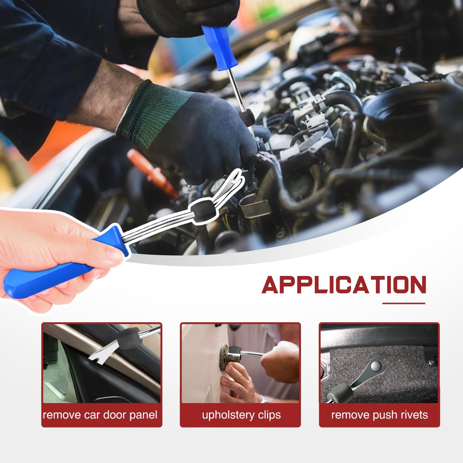 Nilight 1295Pcs Car Push Retainer Clips Auto Fasteners Kit-37 Sizes