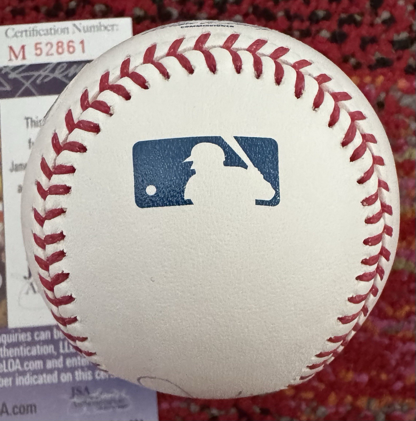 Carlos Lee “45” Autographed OMLB Selig JSA Authentication