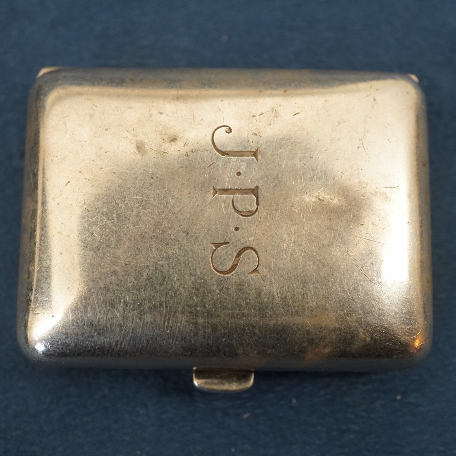 Asprey Sterling Silver Pill Box Mono'd "J.P.S.", London ca. 2005 - Free Ship USA