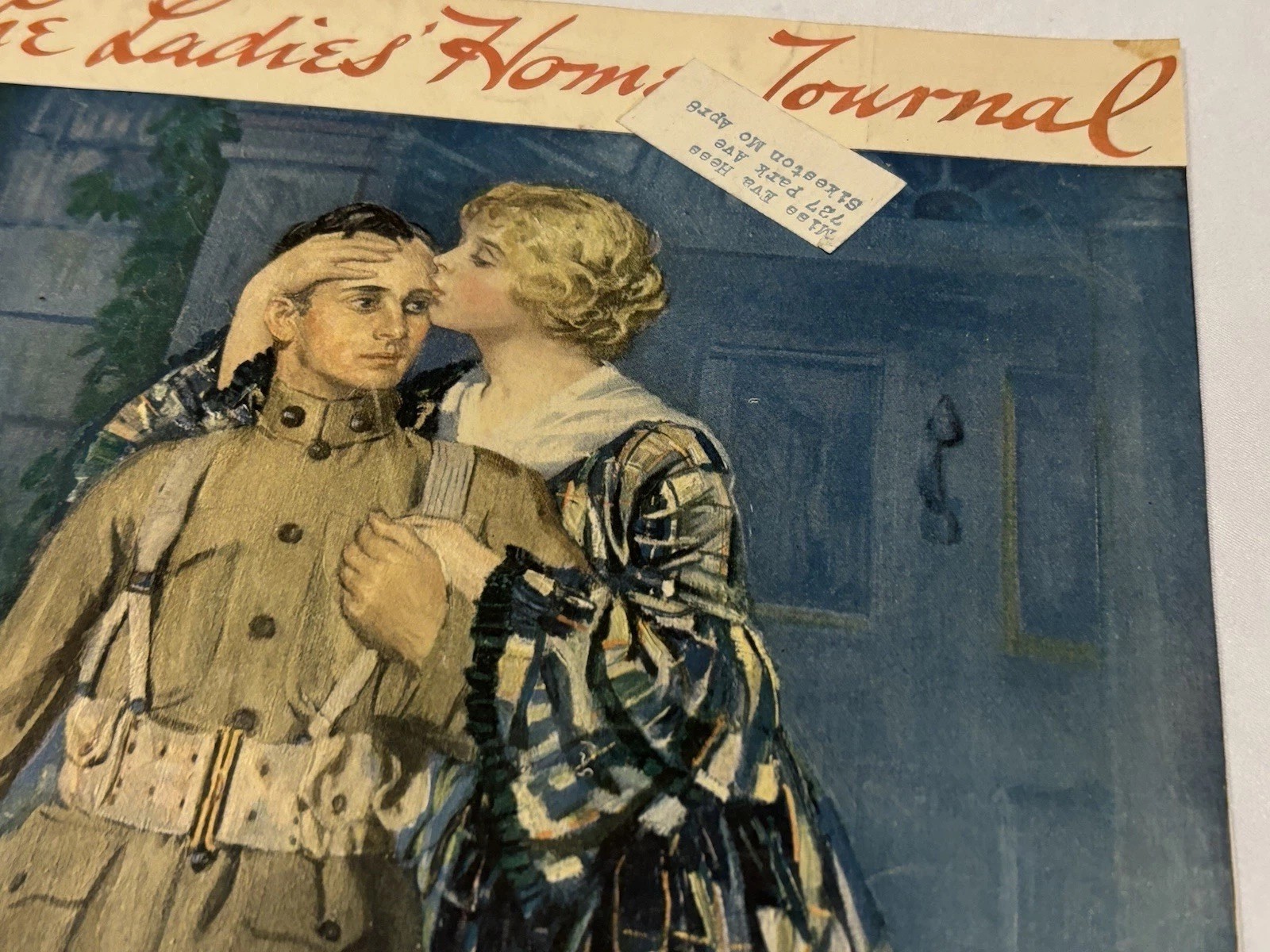 VTG Ladies Home Journal 1917 Howard Giles Soldier Art Ephemera Magazine Cover