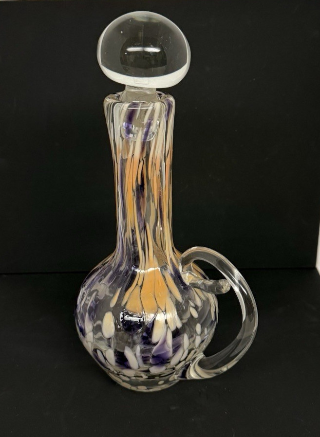 Blenko Glass Cat 2516 - Crystal with Alternate Stopper