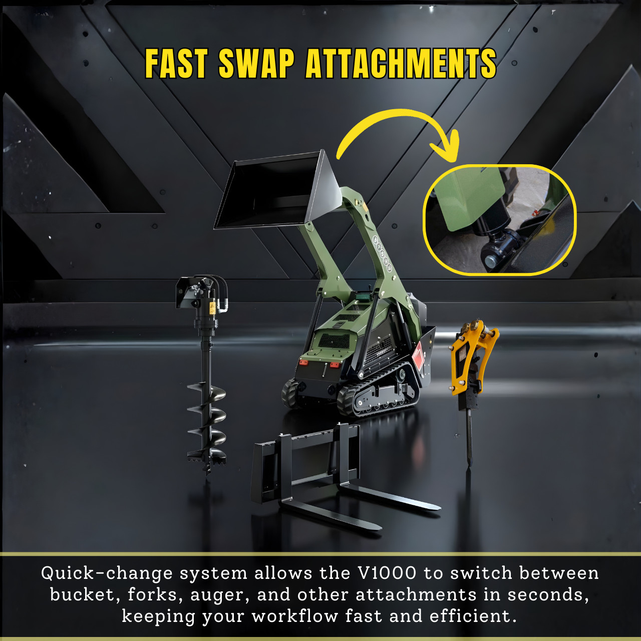 TYPHON Stomp V1000 24HP Kubota D1105 Water-Cool Diesel Skid Steer Pilot Control