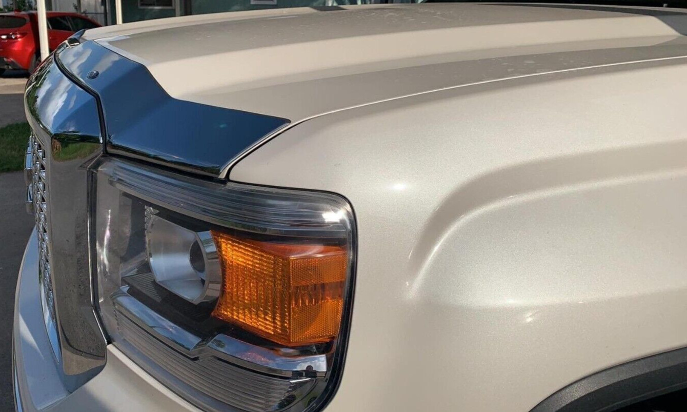 Chrome Aeroskin Hood Protector Bug Shield Deflector for 14-2018 GMC Sierra 1500