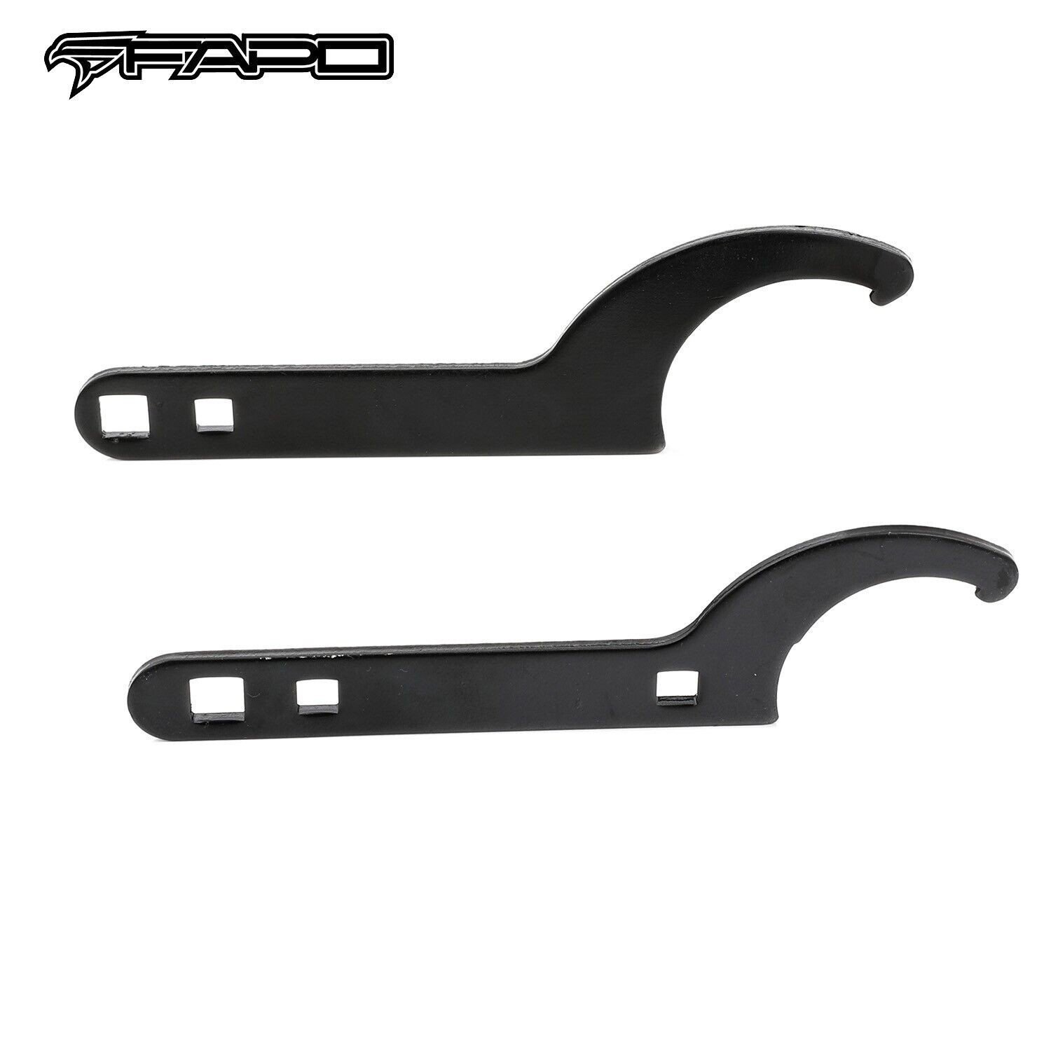 FAPO Universal Coilover Wrench Spanner Adjustment tool 2 PCS Black Aftermarket