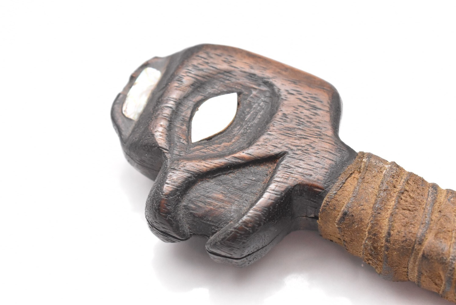 OLD Northwest Coast Native Eskimo Tlingit Knife Hand Carved Dagger 16" Figural