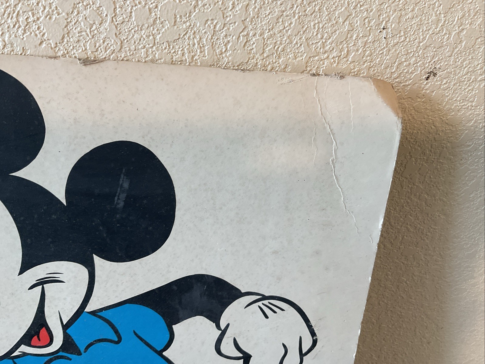 Rare! Vintage 47” Walt Disney Store Display Sign Mickey Mouse Wonderful World