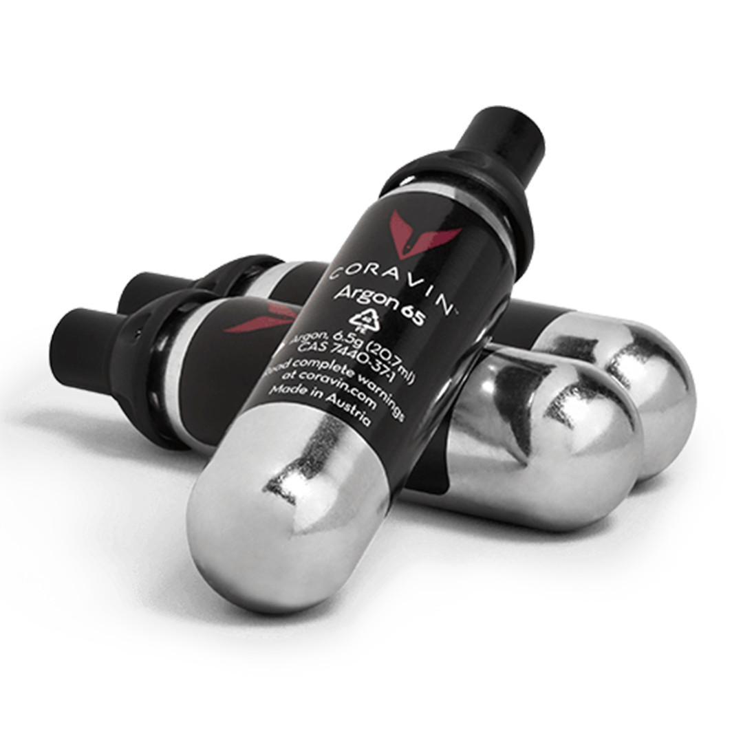 Coravin 1000 Argon Gas Capsules (pack of 3) Black