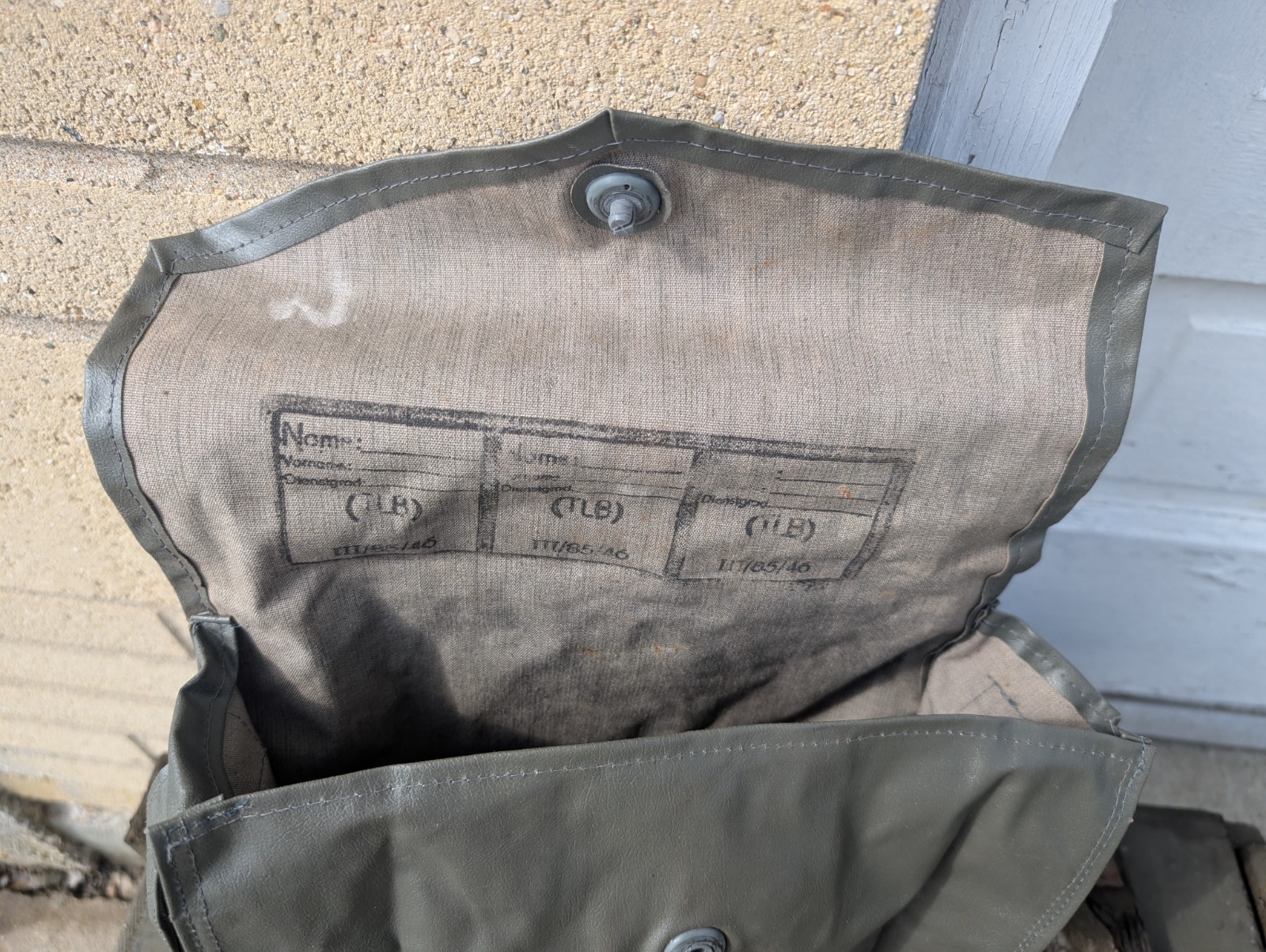 East German 2 Pocket Gas Mask bag