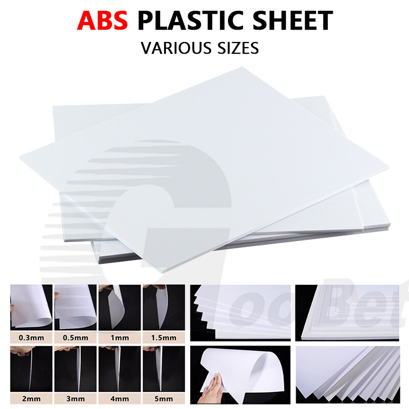 White ABS Styrene Plastic Sheet 0.5-30mm Thick Smooth DIY Model Craft All Sizes