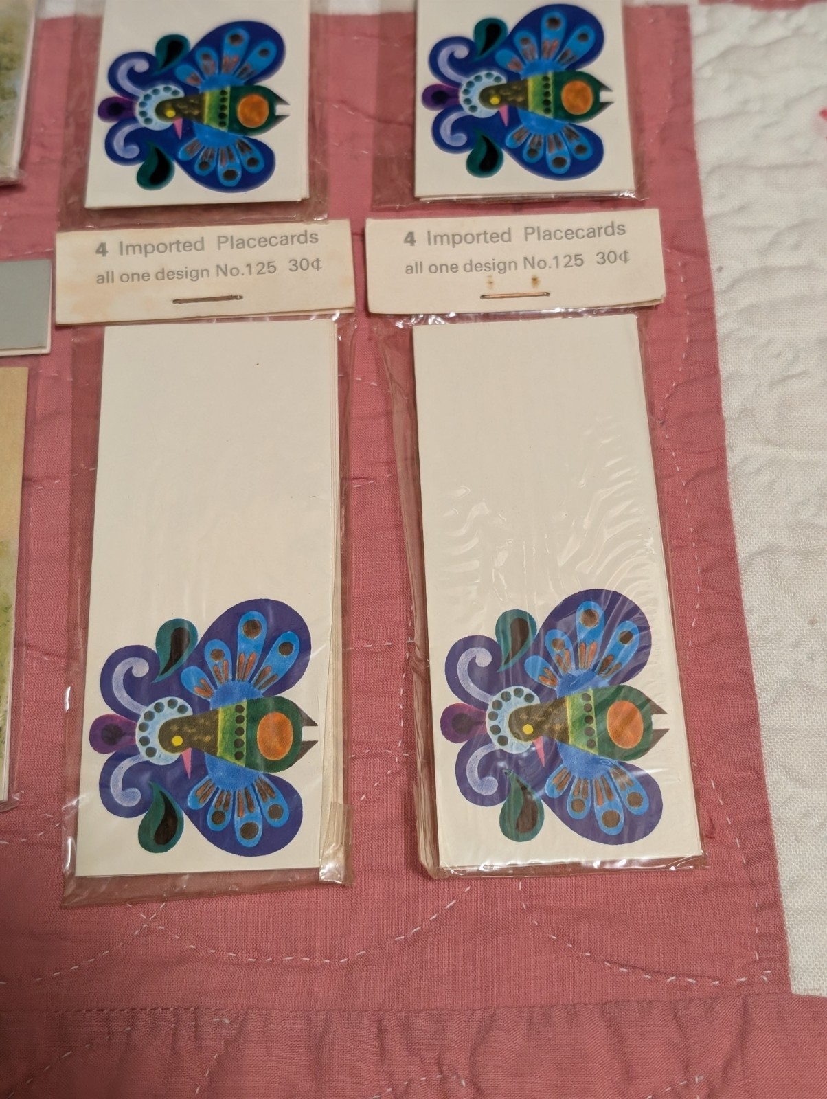 43 Vintage Marcel Schurman Gift Tags Name Tags Mushrooms Birds Butterflies