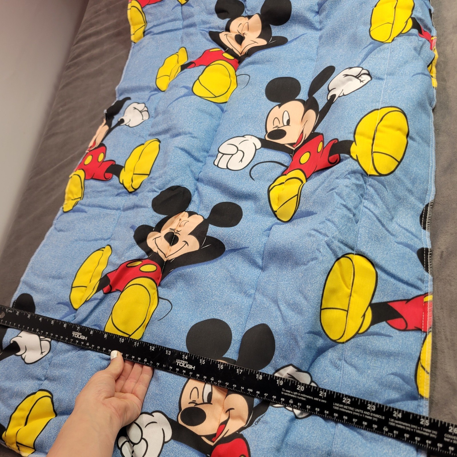 Disney Mickey For Kids Nap Mat Set with Pillow and Backpack Blue Vintage USA