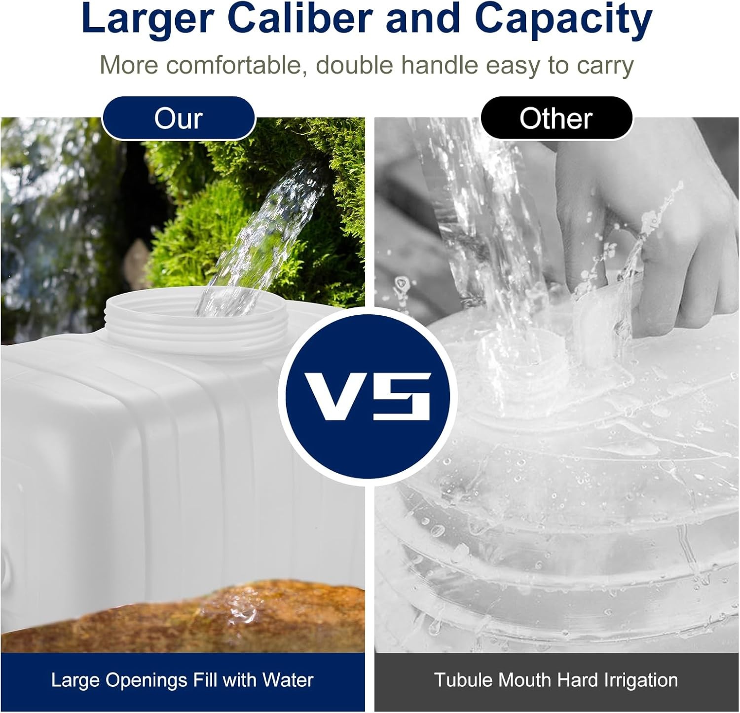 Water Storage Container for Camping, 6.6 Gallon Water Tank with Faucet, Portable