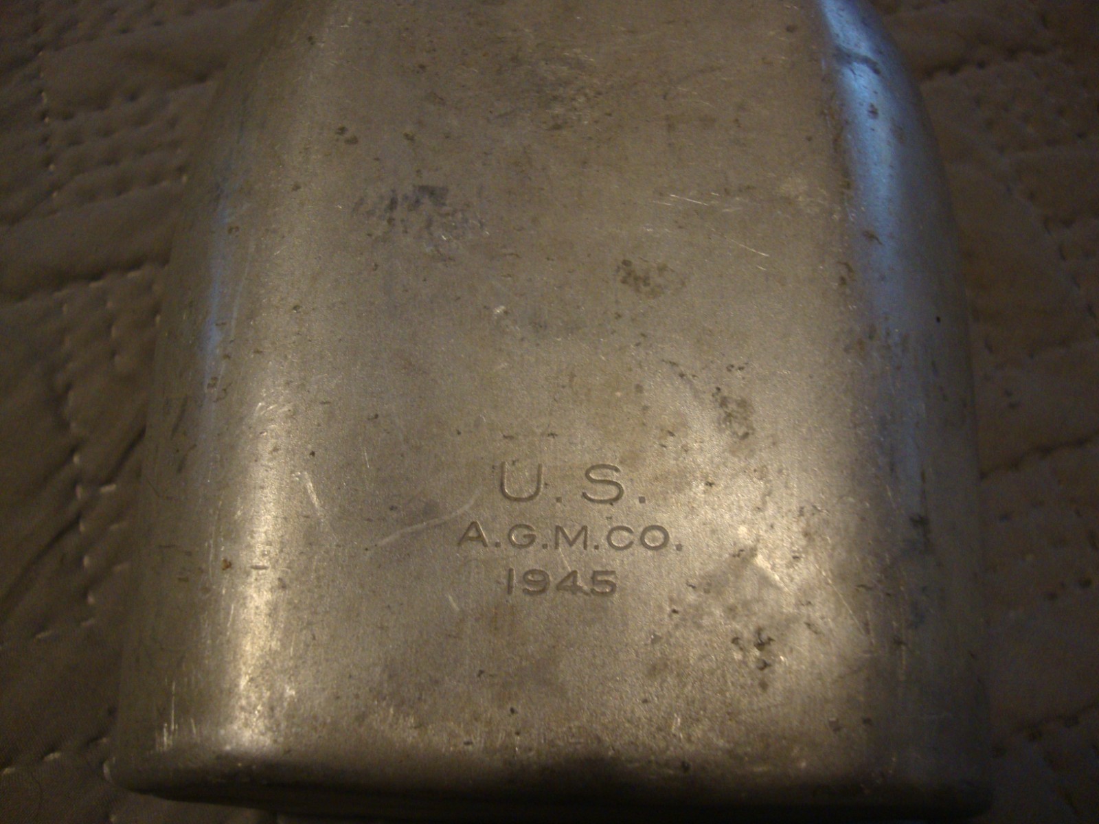 WWII US 10 pocket Garand ammo belt, canteen and cover, khaki