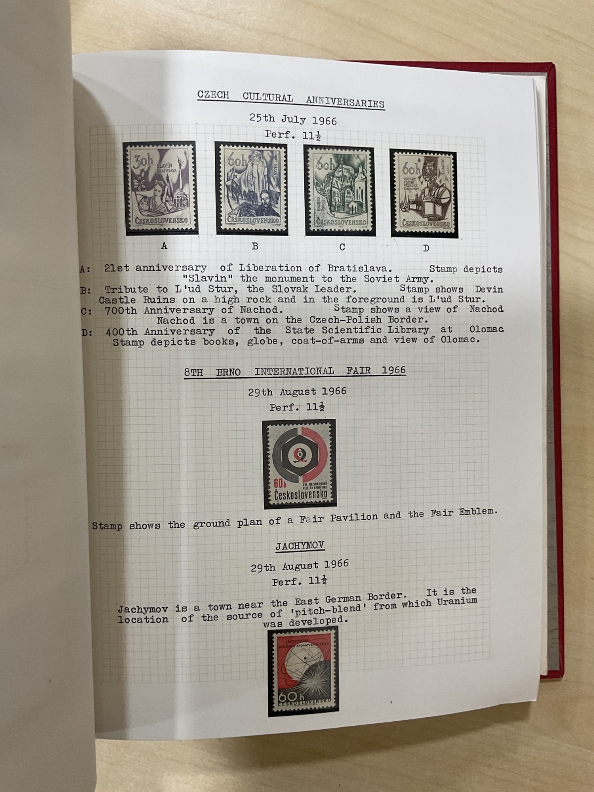 Czechoslovakia stamps. 1938 - 1970. Mint. Well written up album. G/109