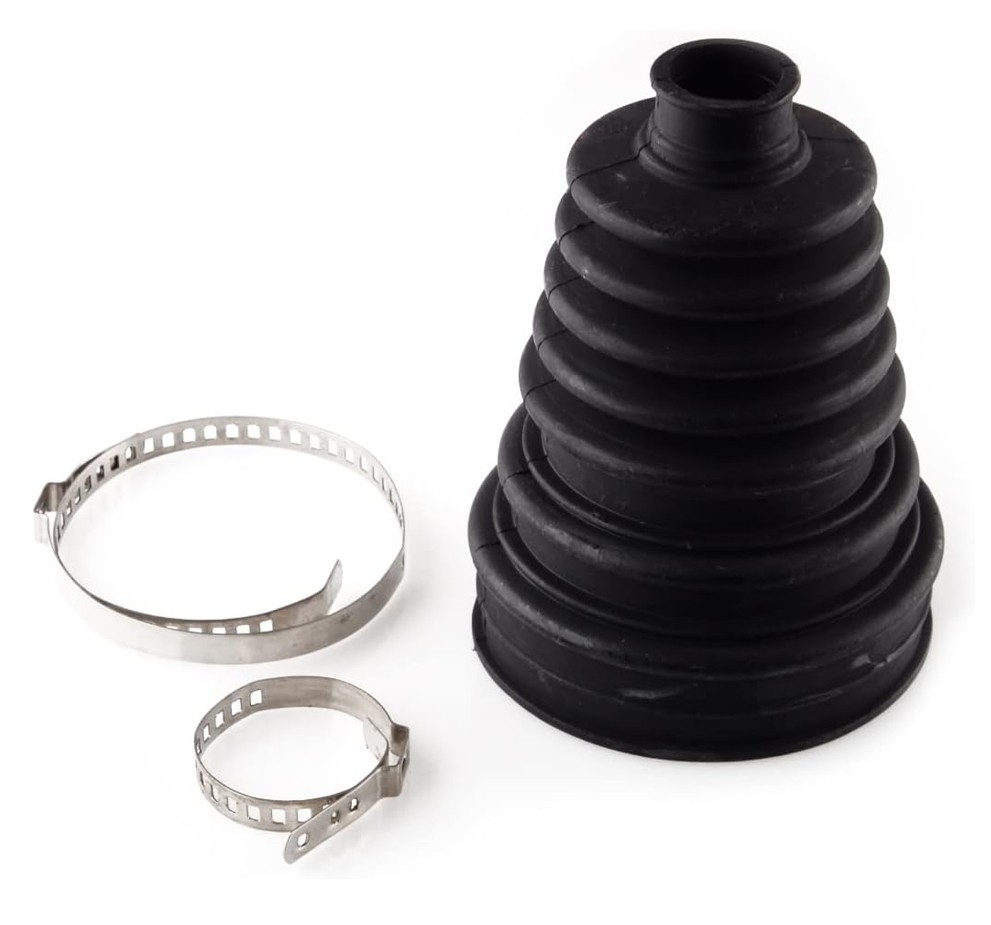 2‌X Car Drive Shaft CV Axle Joint Boot Dust Cover Kit Universal Rubber w/Clamp‌s