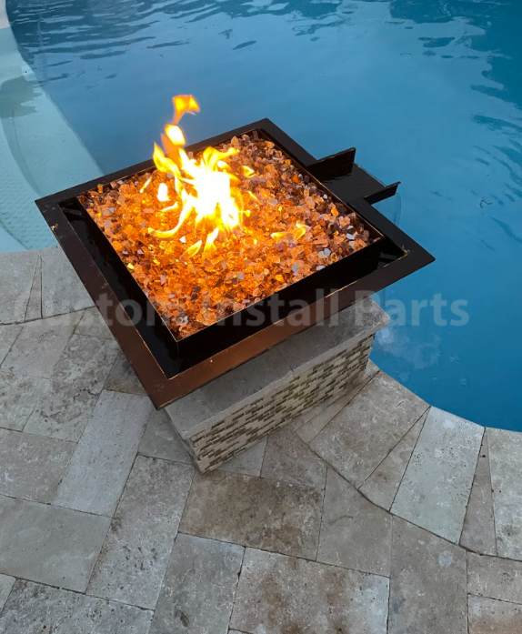 Fire Pit Water Bowl Firepit Fountain Outdoor Pool Deck Builder Series Propane