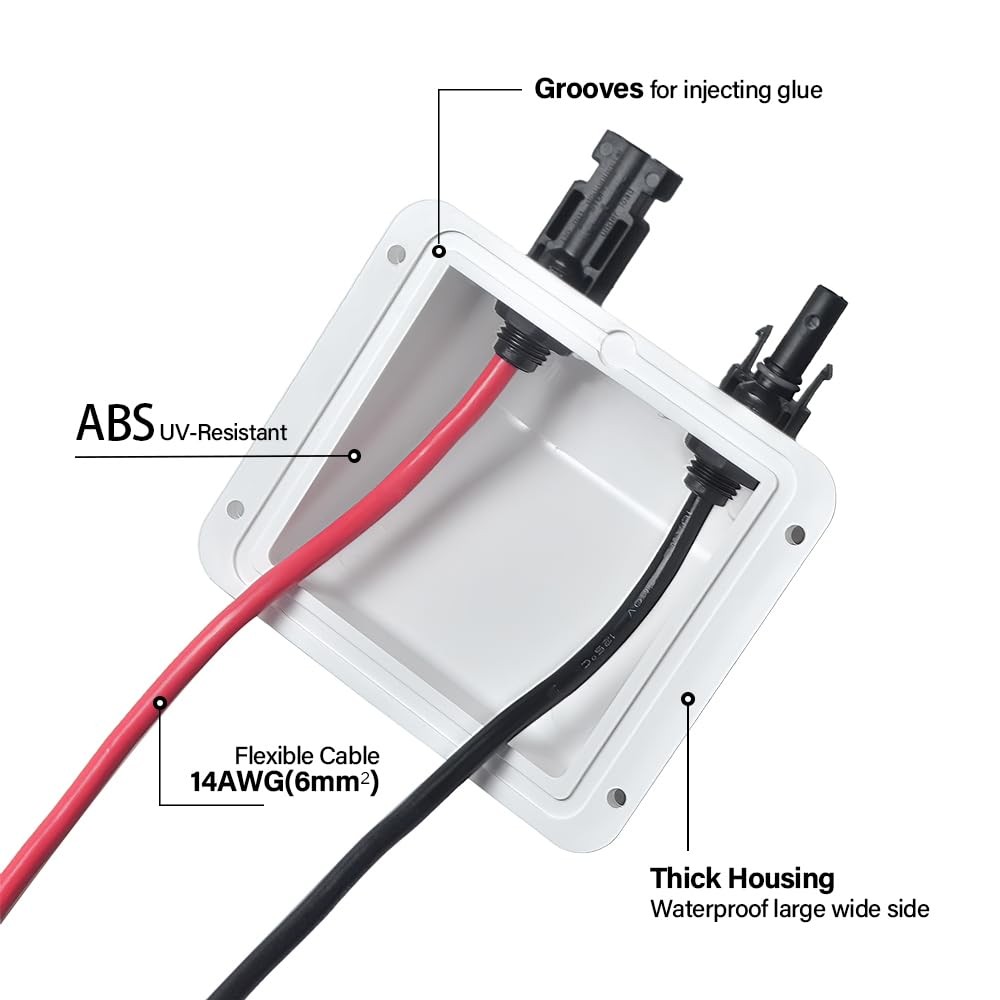 JianHan Solar Entry Gland 10ft Weatherproof with Cable