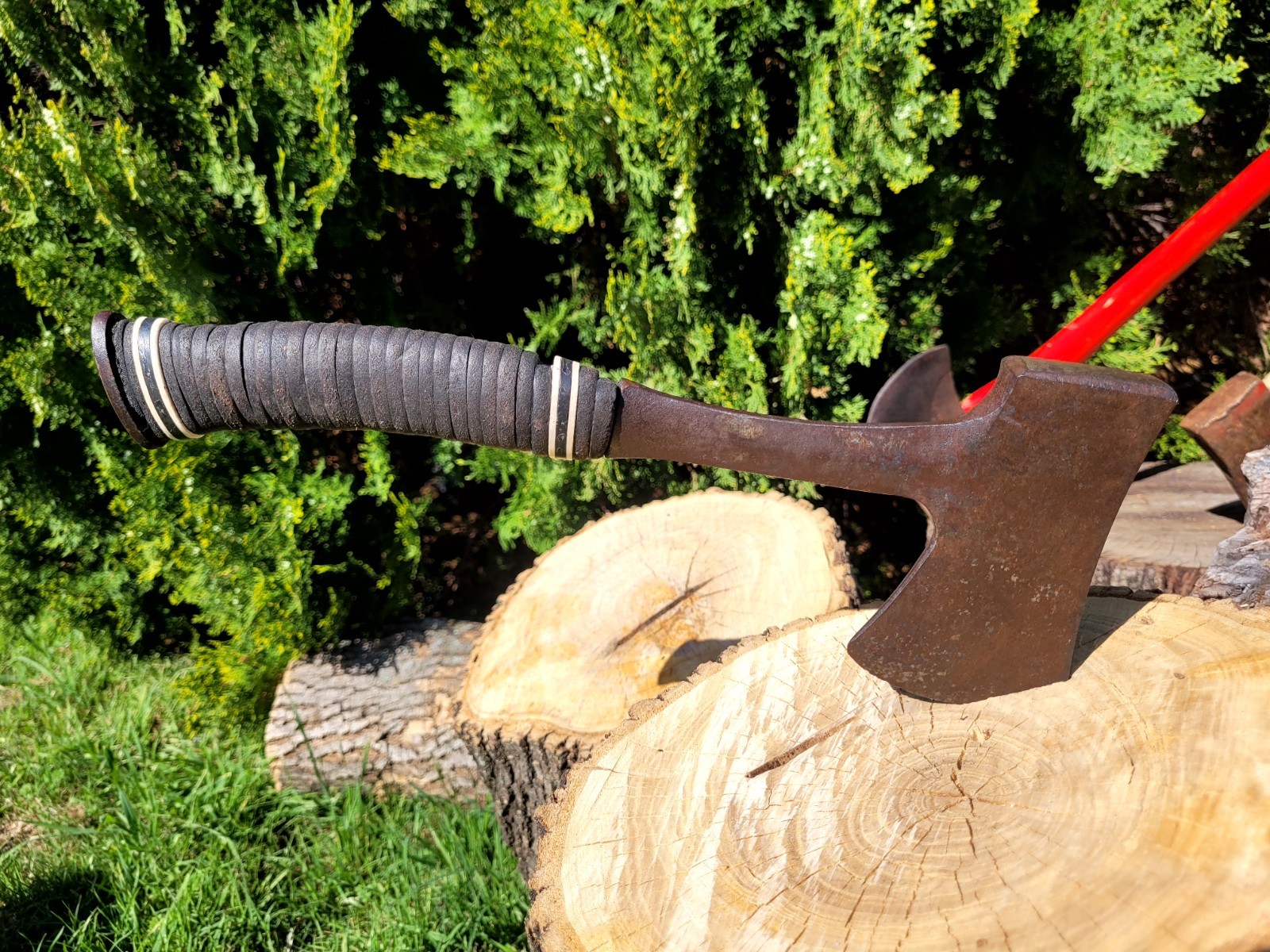 Vintage ESTWING Hatchet USA with Leather Stack Handle 13"
