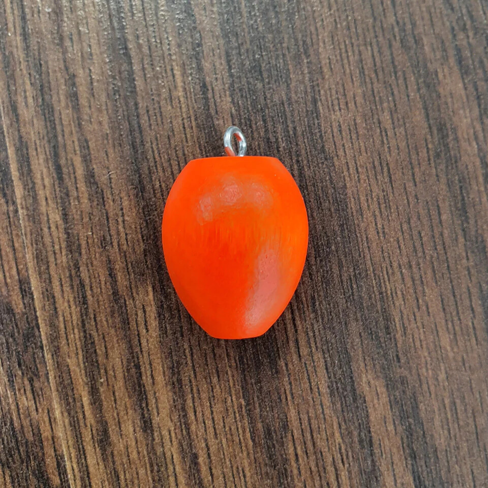 Hi-Vis Orange Wooden Egg Bobber - Choose from 3 sizes - Made in USA