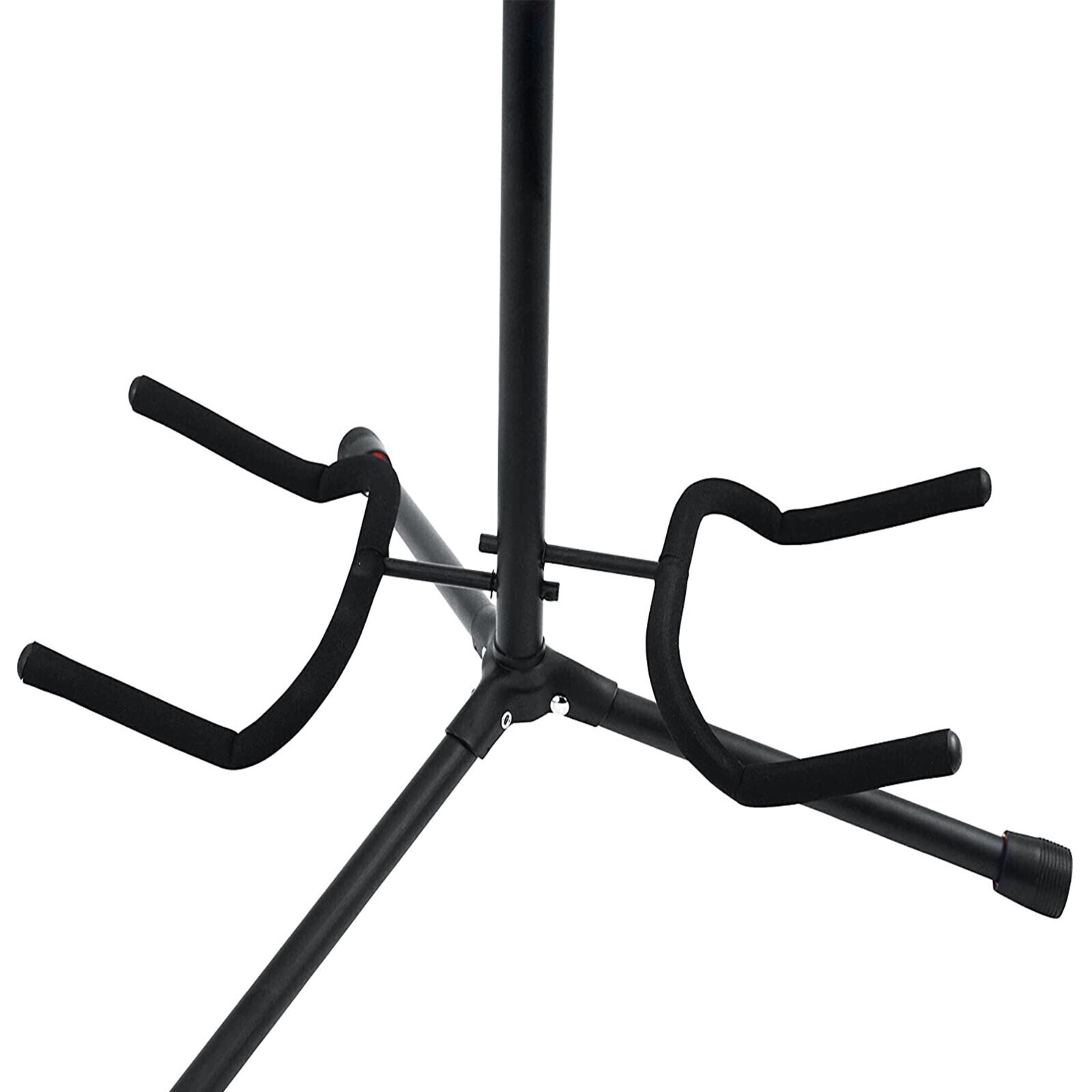 5Core Padded Dual Guitar Display Stand Traditional Design Adjustable Height