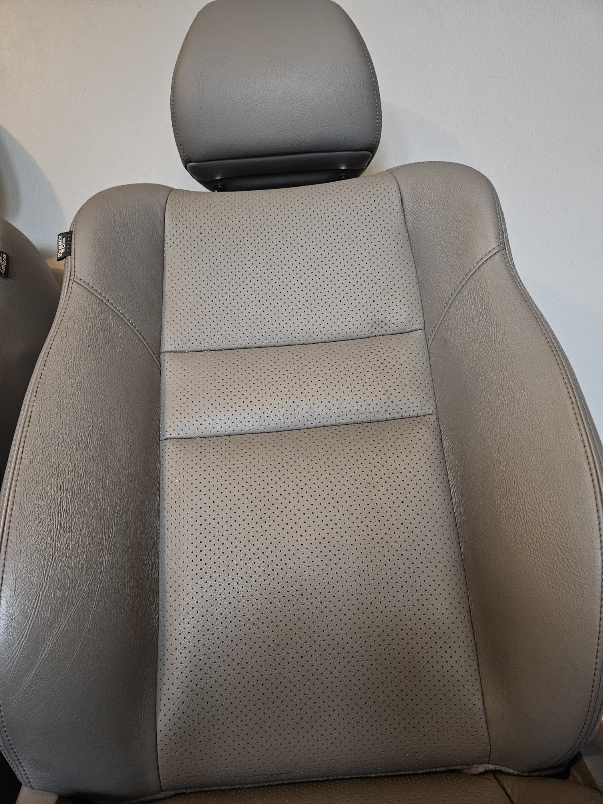 2004 2008 ACURA TSX OEM Gray Front LEATHER Seats Pair Left & Right w/ SRS