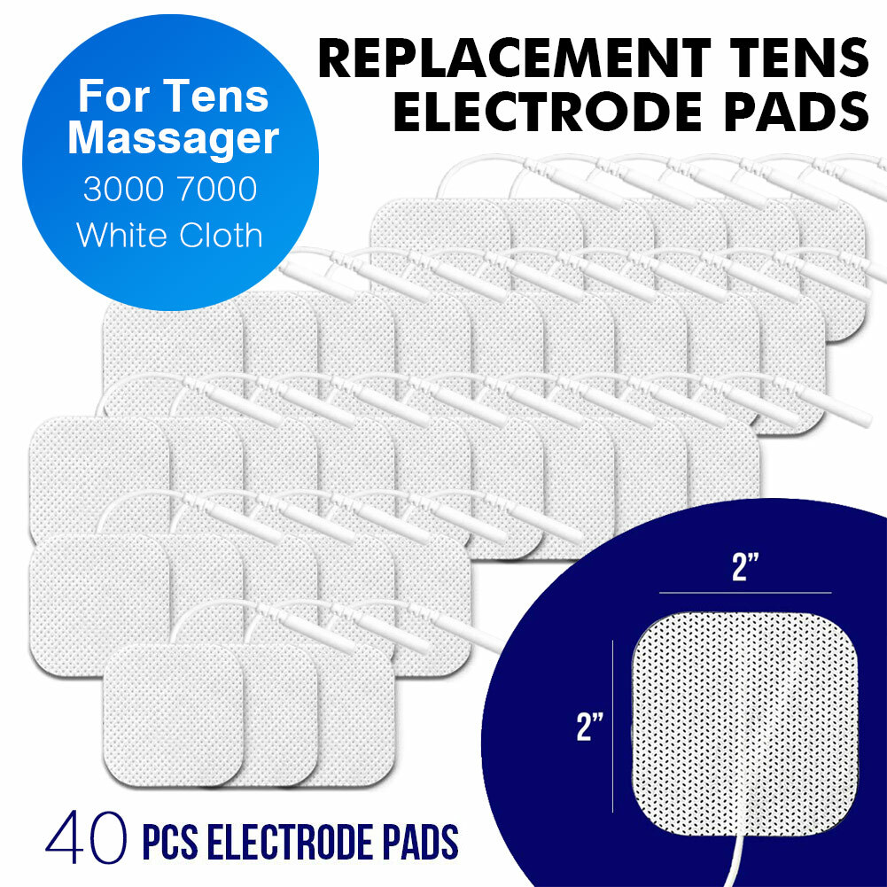 40 TENS Electrode Pads EMS Replacement Unit 7000 3000 2x2 Muscle Stimulator BULK