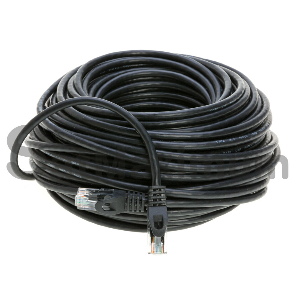 CAT6e/CAT6 Ethernet LAN Network RJ45 Patch Cable Black 25FT- 200FT Multipack LOT