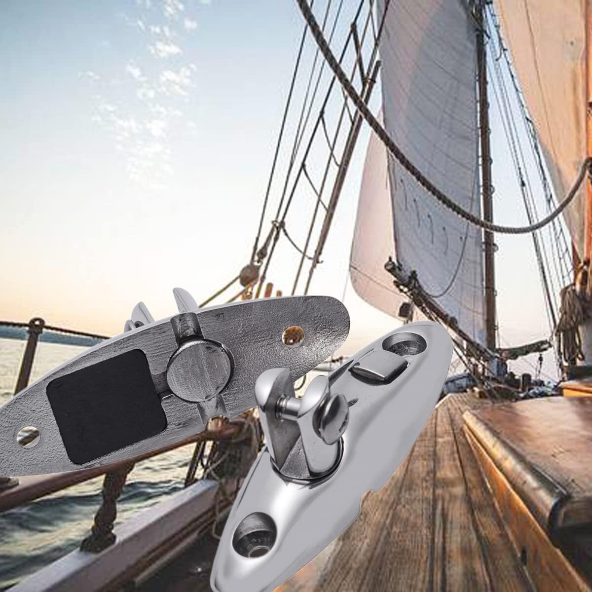 Boat Bimini Top Quick Release Swivel Hinge Deck side mount Stainless Steel 2 pcs