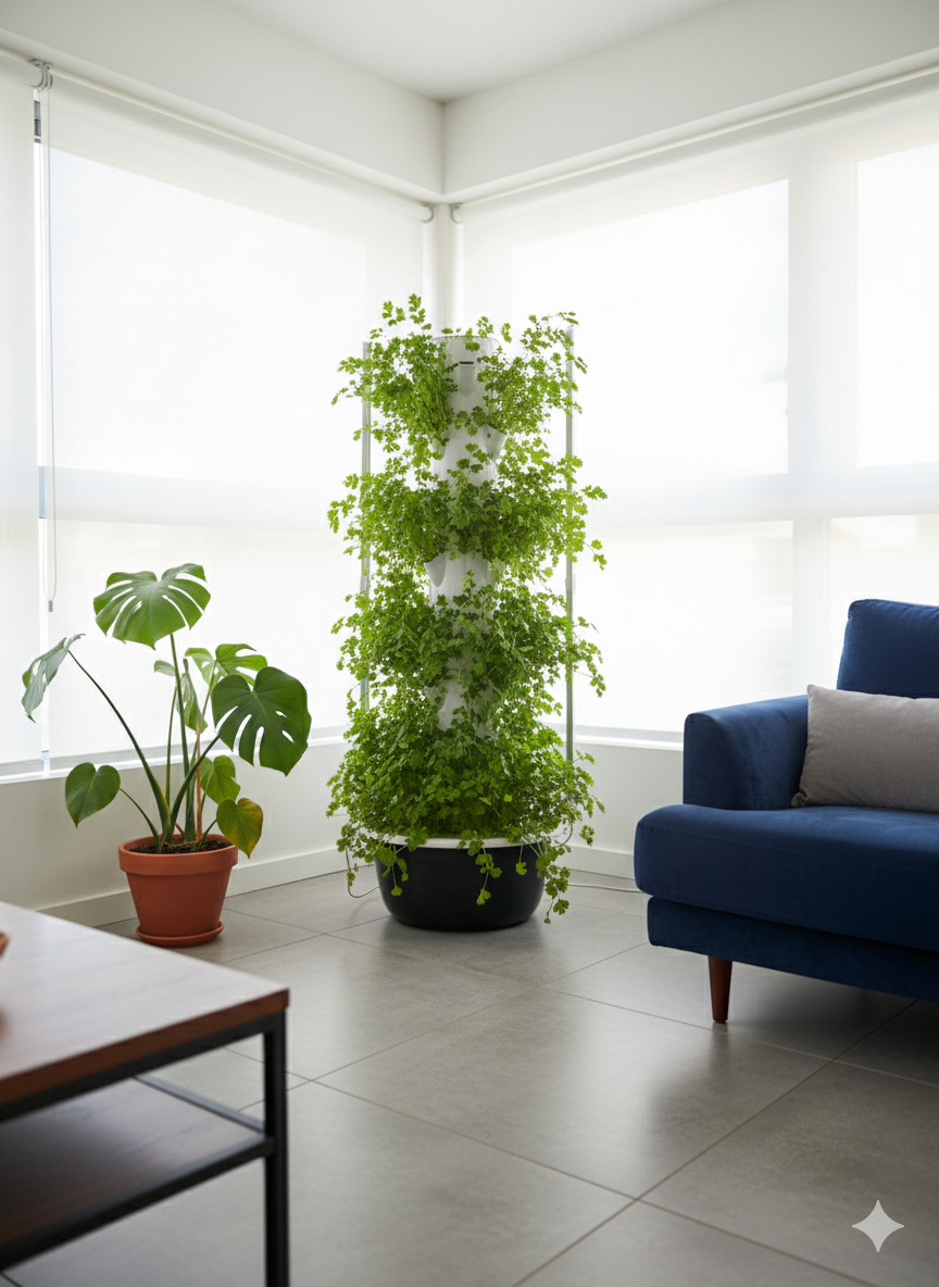 7-Tier Vertical Aeroponic Growing Tower System - 28-Plant Capacity Indoor Hydrop