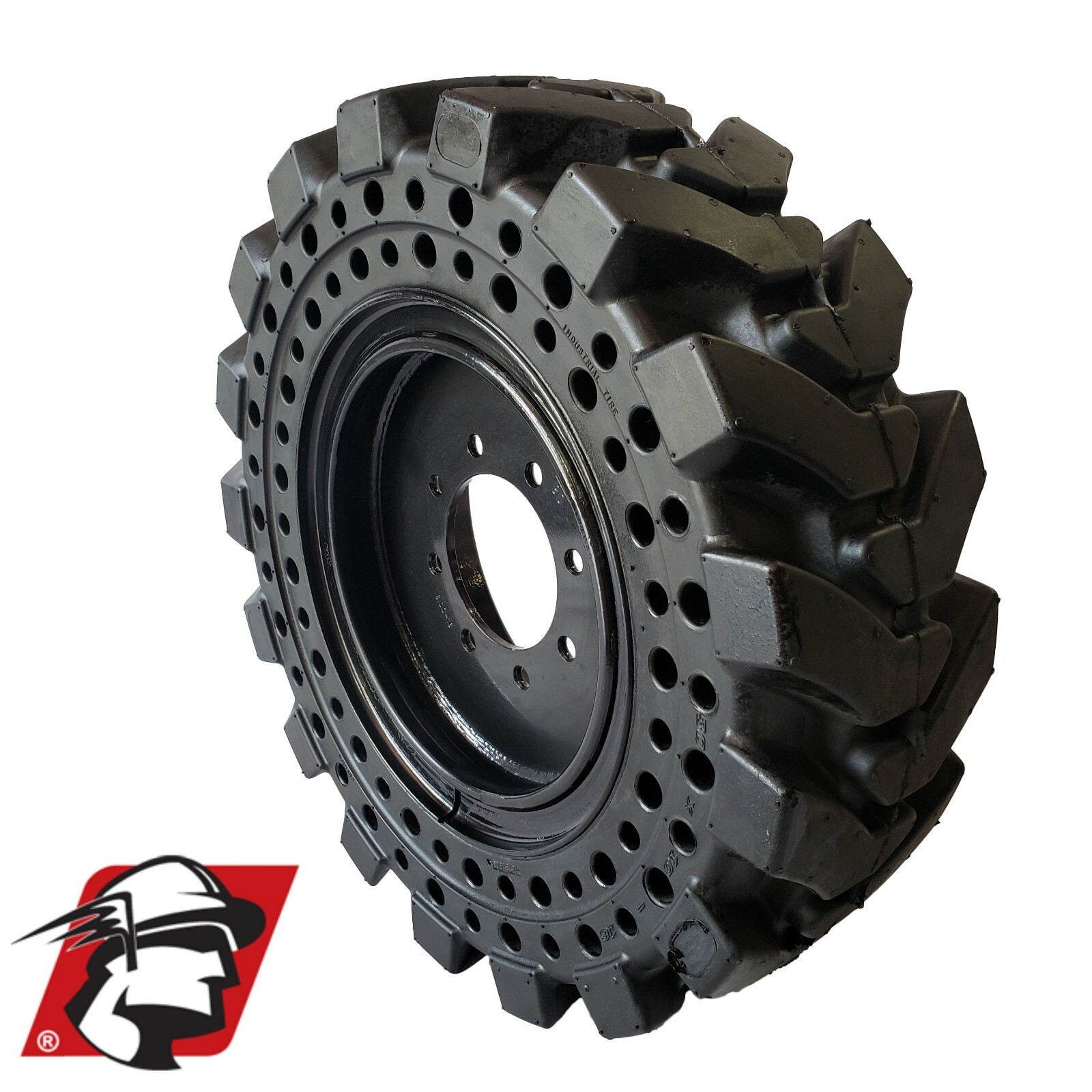 10x16.5 Maximizer GT Solid Skid Steer Tires 4 Tires & Wheel 30x10-16 10-16.5