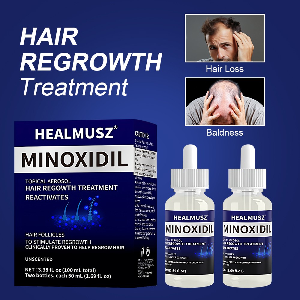 2 Pack Minoxidil 5% Extra Strength Men Hair Regrowth Treatment 2 Month Supply