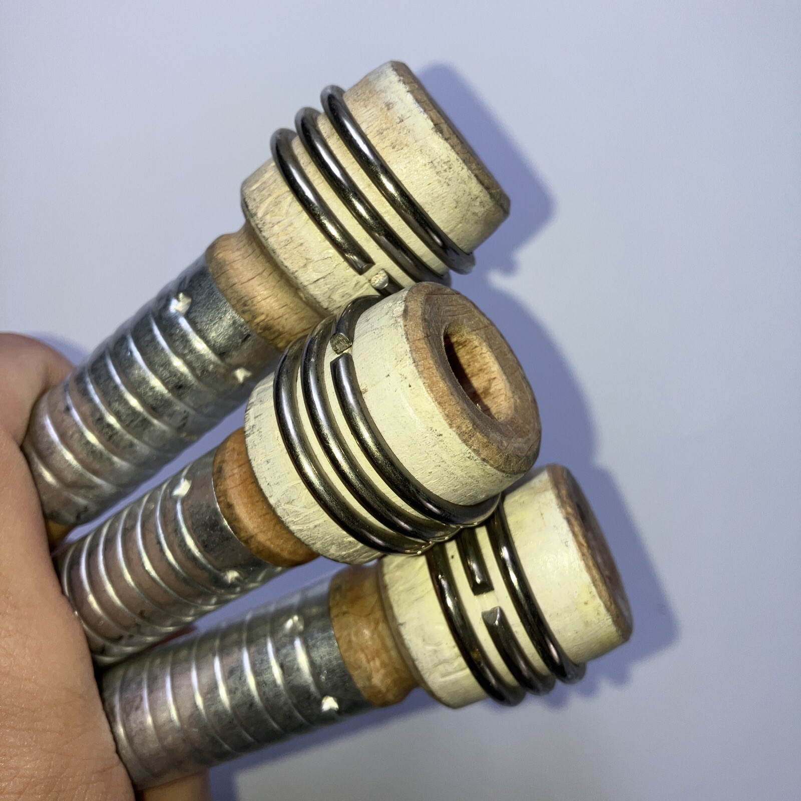 Lot of 12 Textile Mill Wooden Vintage Spools Bobbin Quills 7" Primitive Lot #1