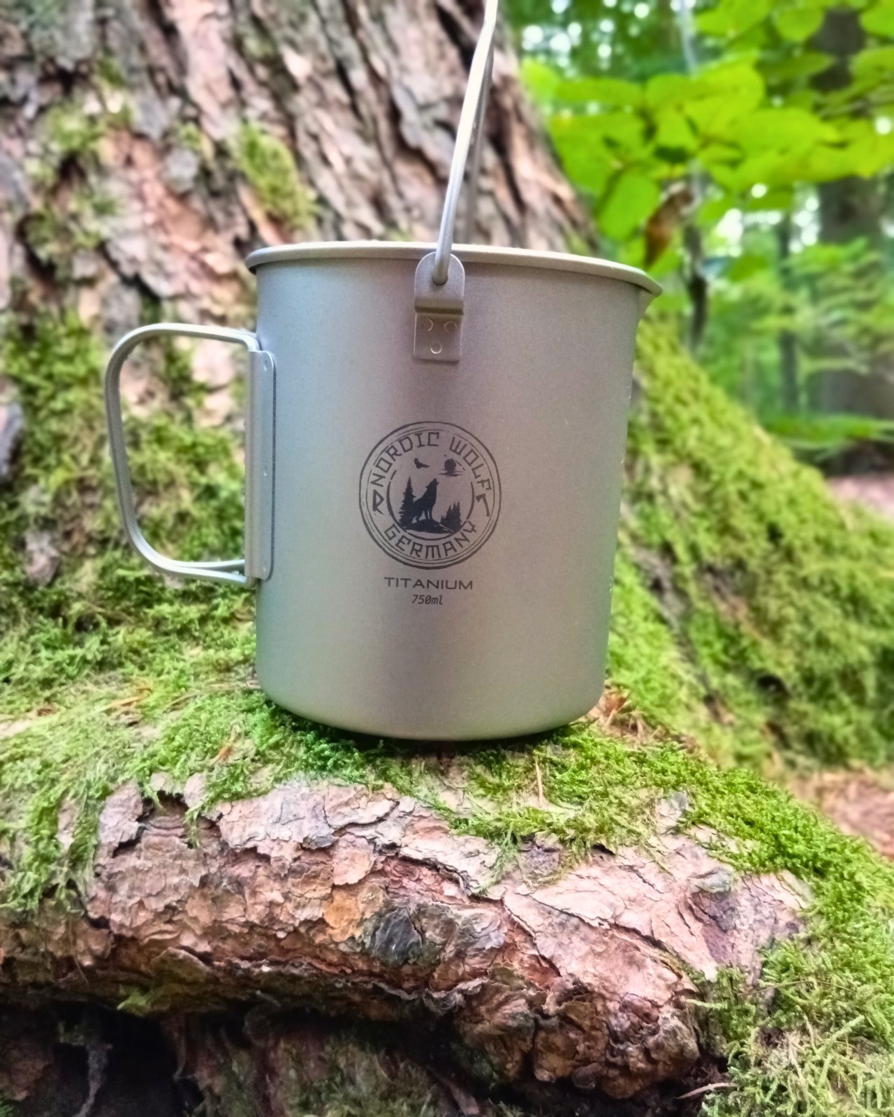 Pot/French Press 750ml - Titanium 3-in-1 Outdoor Coffee Treat Camping Bushcraft