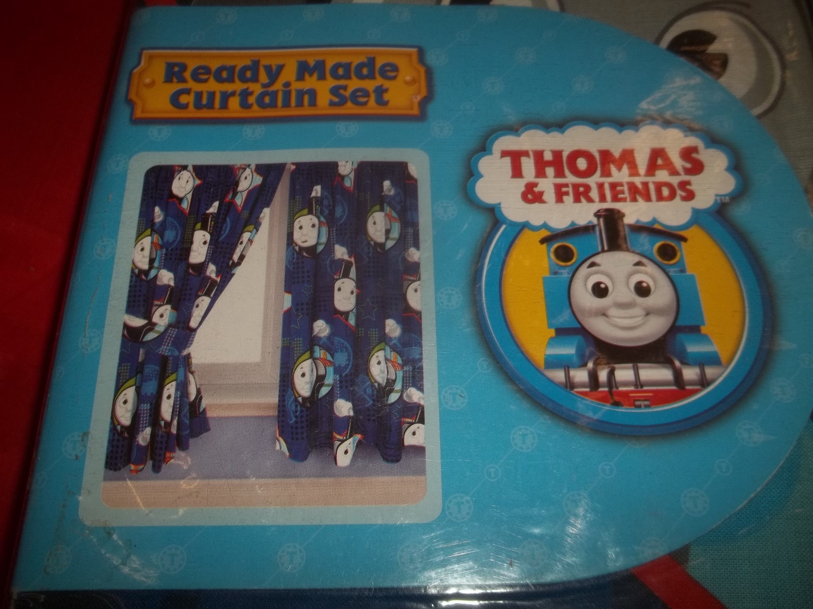 Thomas and Friends Curtain Set - 2 Curtains 66" by 54" with Tie Backs