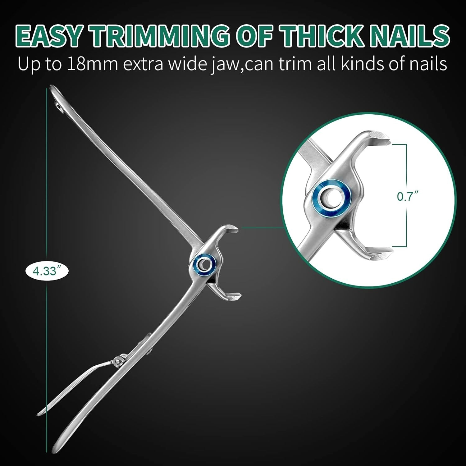 Nail Clippers Ultra Wide Jaw Opening Fingernail and Toenail Clippers Set