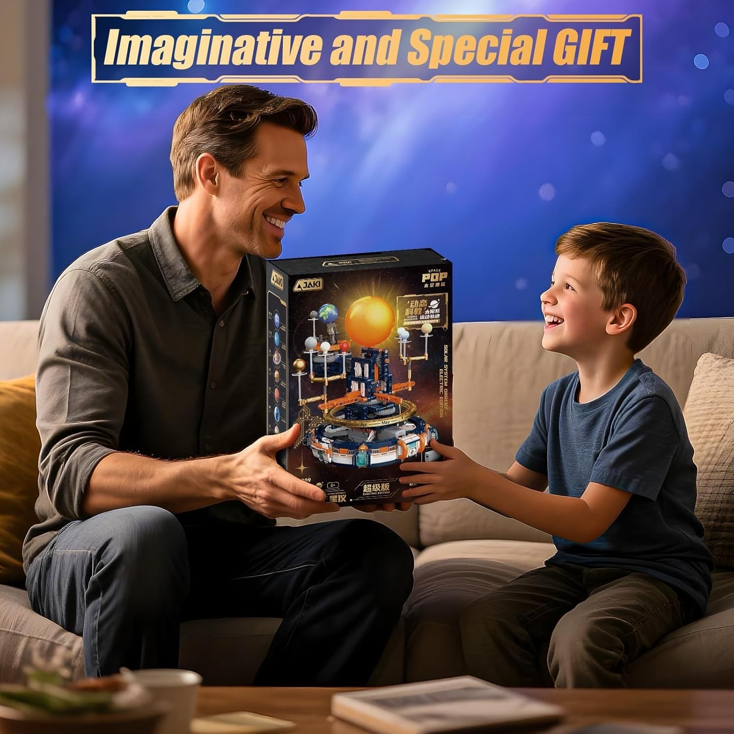 Solar System Building Set - Electric Solar System Model with Dynamic Lighting an