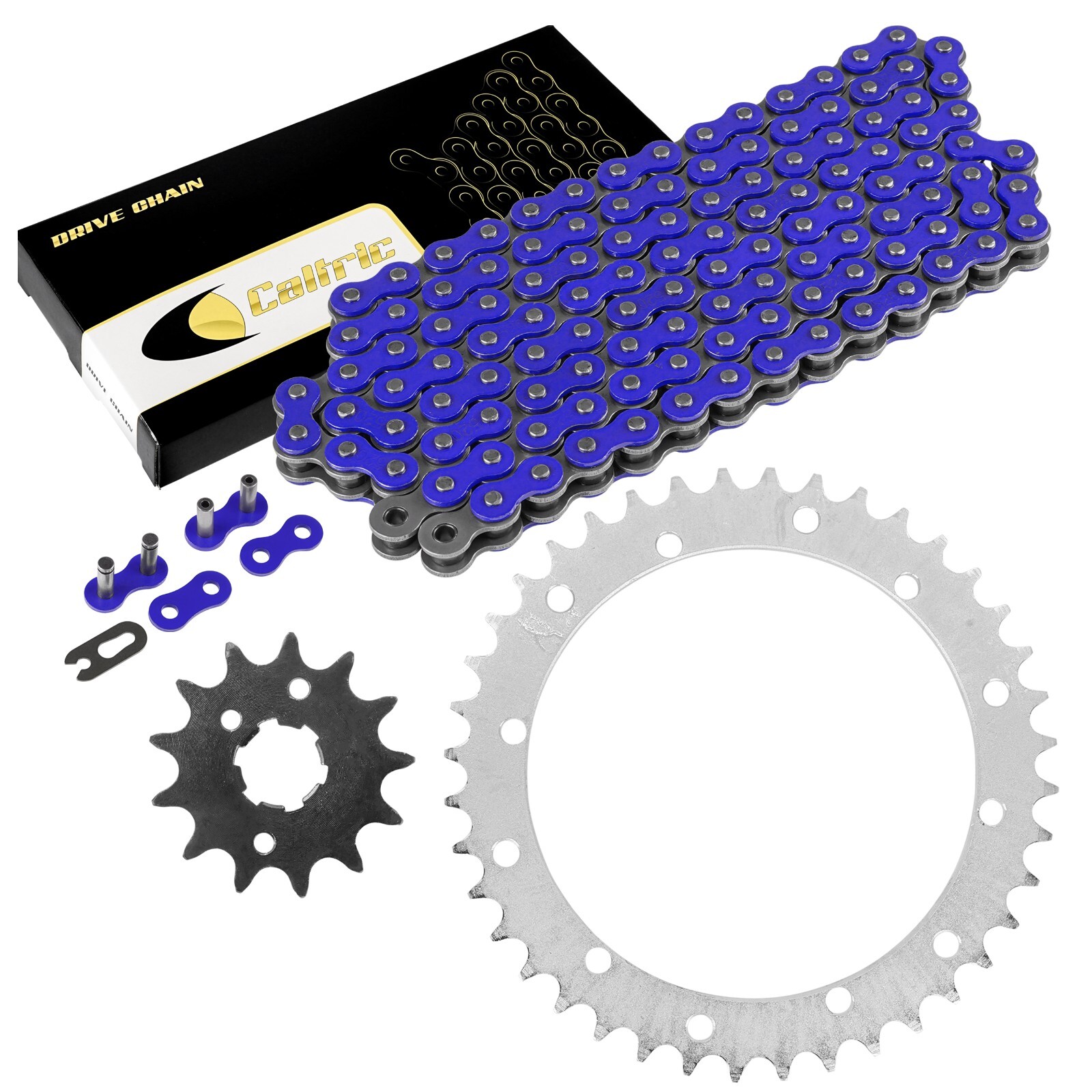 Blue Drive Chain And Sprockets Kit for Yamaha Warrior 350 YFM350X 1989-2004
