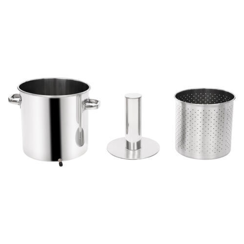 5.8Gal Fruit Wine Press, Manual Stainless Steel Cider Press with Hydraulic Jack