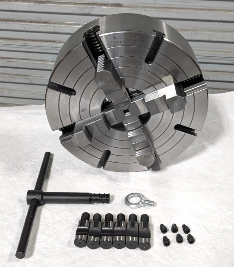 12" Independent 4 Jaw Lathe Chuck   D1-6 Mounting   3.74" Through Hole  429-4126