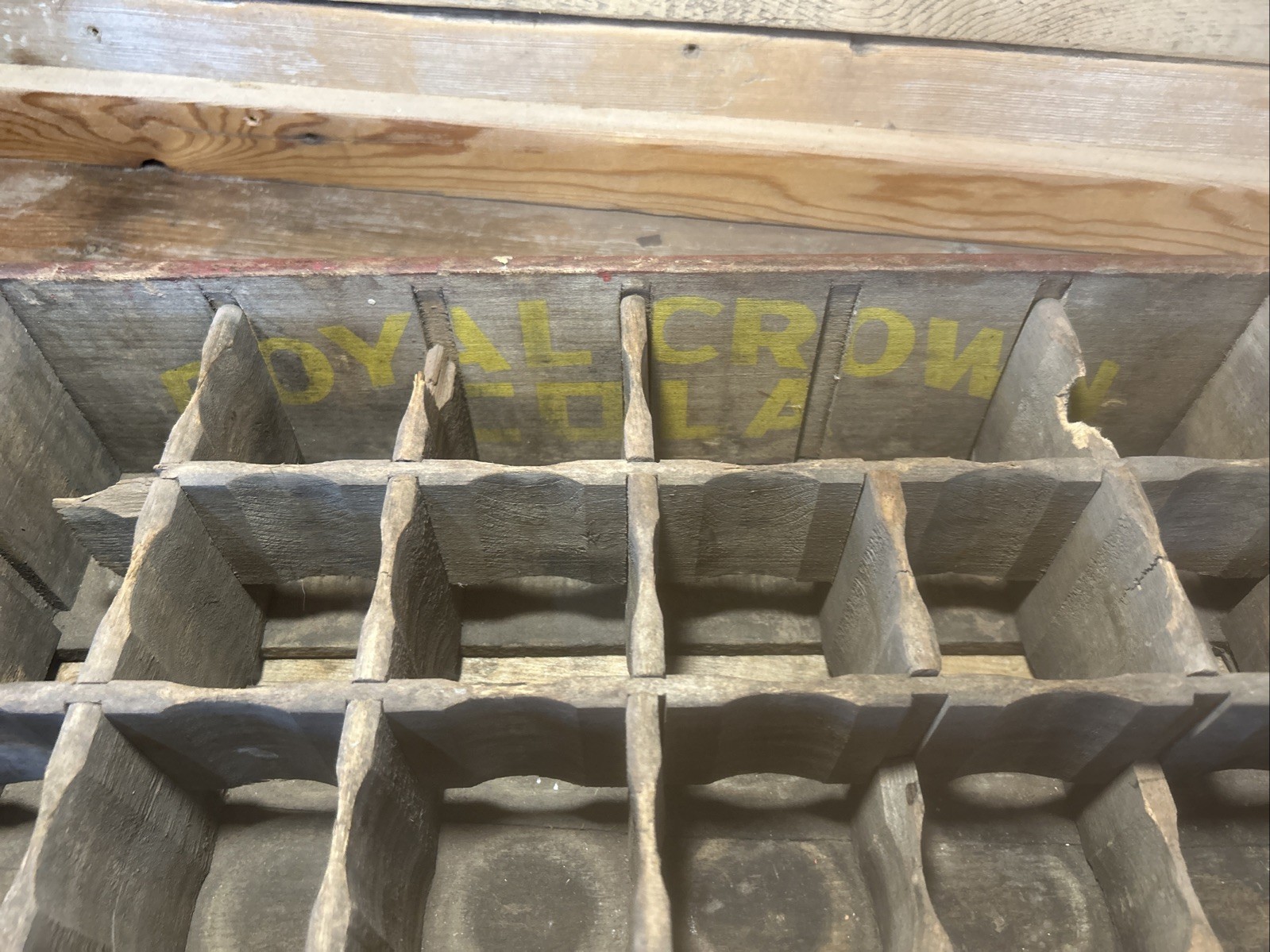Vintage RC Royal Crown Cola Wooden Crate Madison Wisconsin