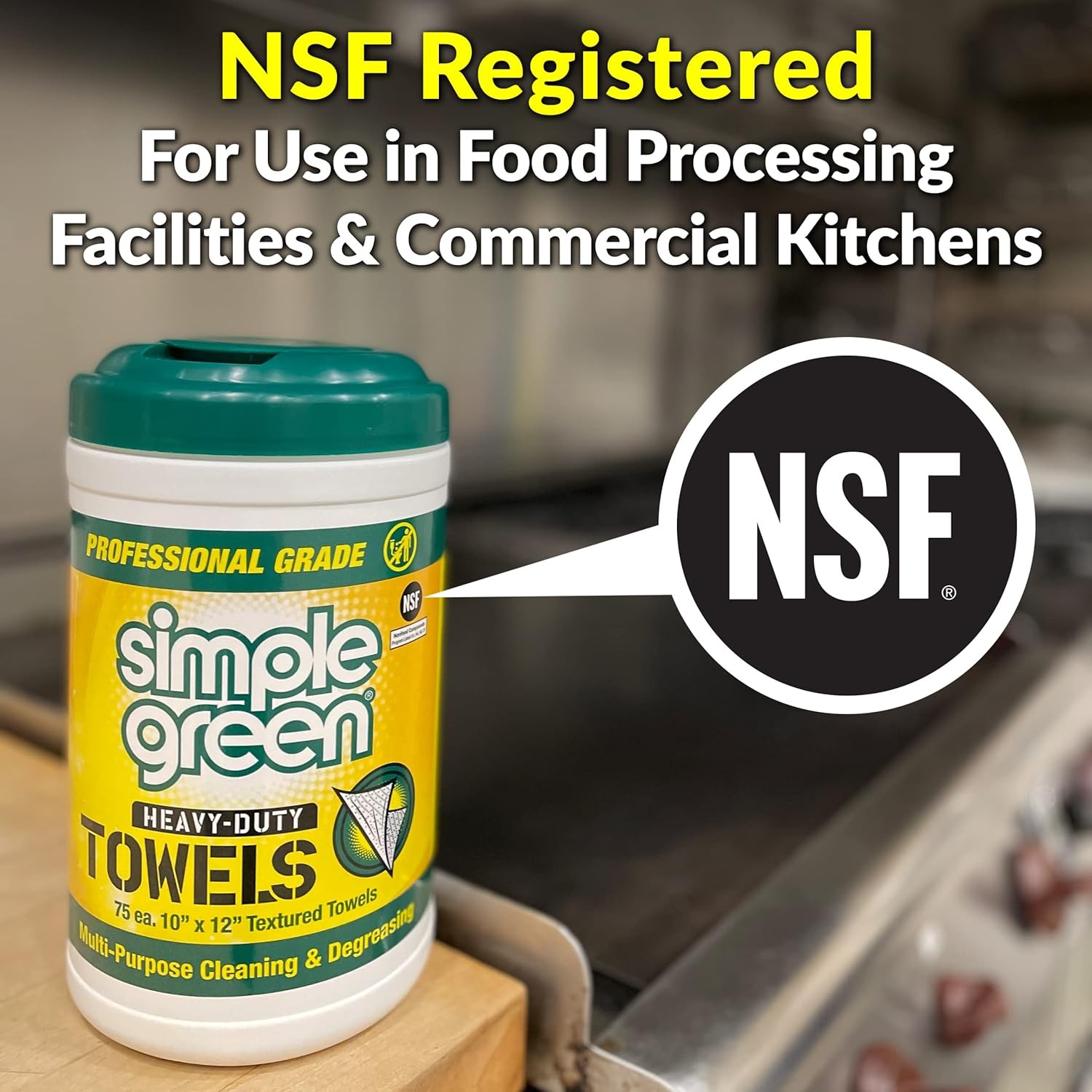 75 Ct All-Purpose Cleaning Wipes 2 Pack, Heavy Duty Degreasing Towels