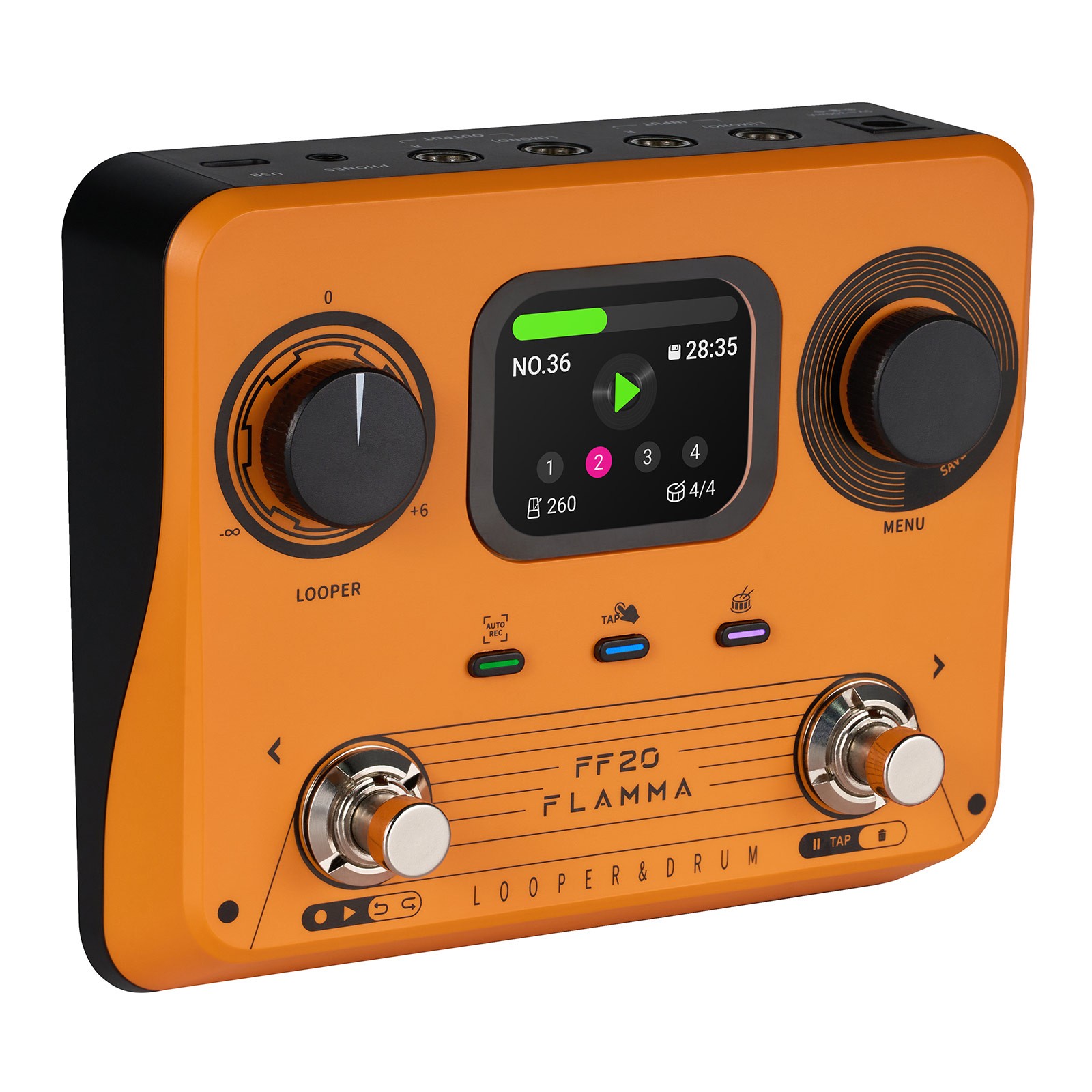 FLAMMA FF20 Looper Pedal Drum Machine Drum Looper Guitar Pedal 300 Min Record